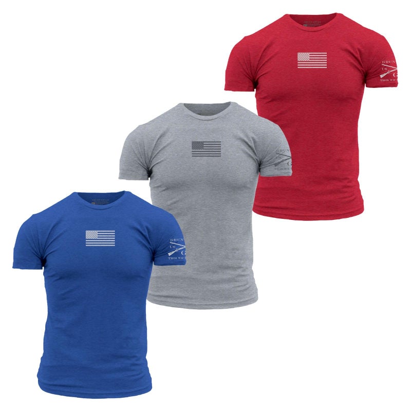 Grunt Style Freedom Pack 3-Pack Men's T-Shirts (Medium) - Image 1